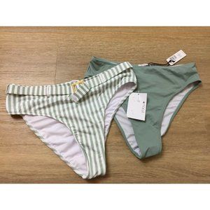 WeWoreWhat Emily Belted High Waist Bikini Bottoms